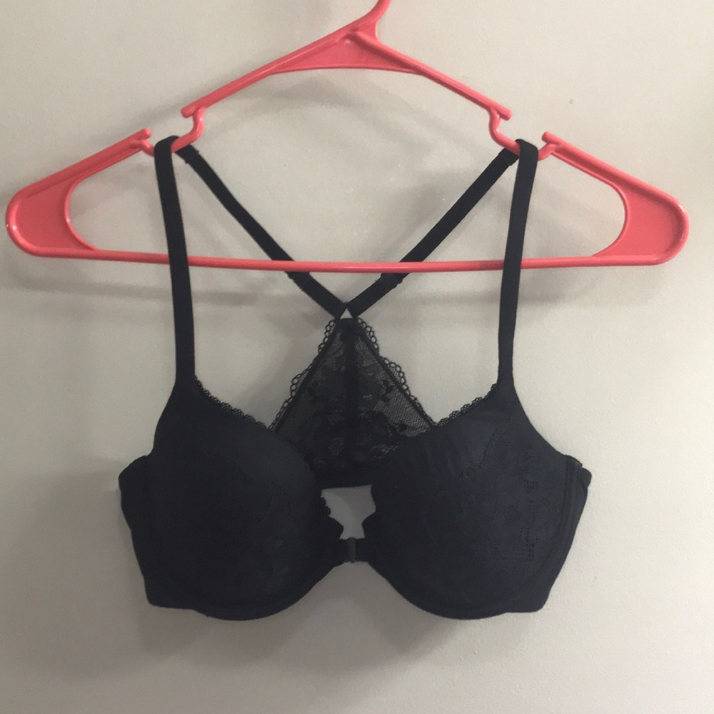 Black VS Racerback Demi Bra